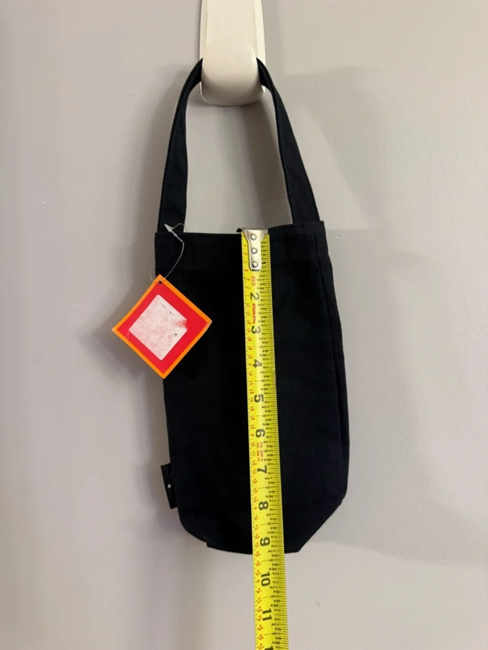 Kate Spade Cheers Black Canvas Wine Bottle Tote Bag Gold Lettering